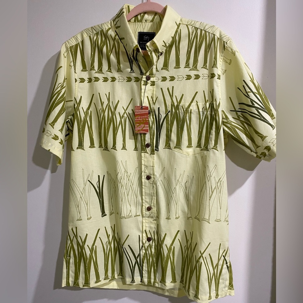 Sig Zane Button Up Aloha Shirt (Huli Pattern)